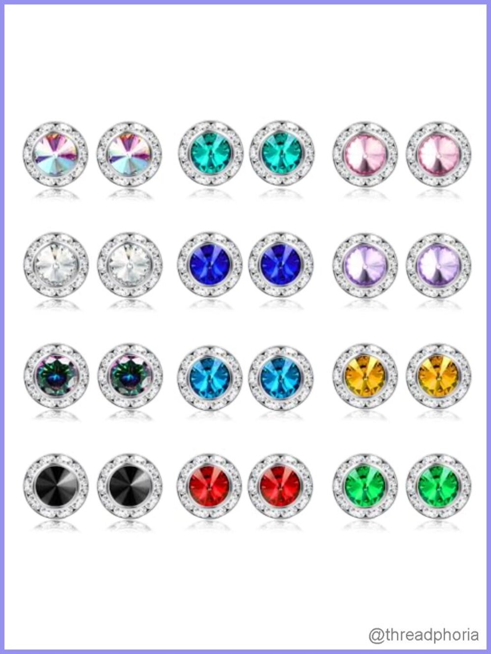 Hypoallergenic Rhinestone Stud Earrings for Dance Competition